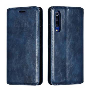 Retro Slim Magnetic Crazy Horse PU Leather Wallet Case for Xiaomi Mi 9 SE - Blue