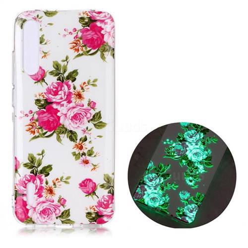 Peony Noctilucent Soft TPU Back Cover for Xiaomi Mi A3