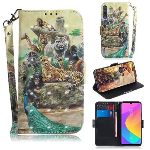 Beast Zoo 3D Painted Leather Wallet Phone Case for Xiaomi Mi A3
