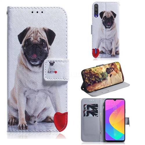 Pug Dog PU Leather Wallet Case for Xiaomi Mi A3