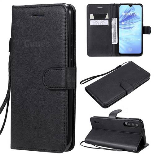 Retro Greek Classic Smooth PU Leather Wallet Phone Case for Xiaomi Mi A3 - Black