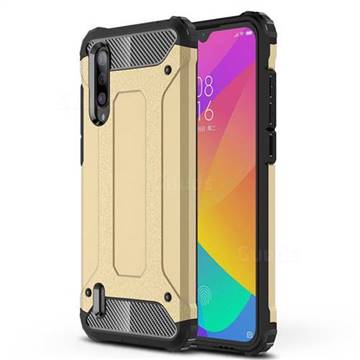 King Kong Armor Premium Shockproof Dual Layer Rugged Hard Cover for Xiaomi Mi CC9 (Mi CC9mt Meitu Edition) - Champagne Gold