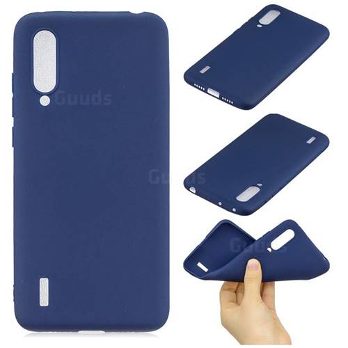 Candy Soft Silicone Protective Phone Case for Xiaomi Mi CC9 (Mi CC9mt Meitu Edition) - Dark Blue
