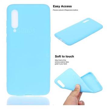 Soft Matte Silicone Phone Cover for Xiaomi Mi CC9 (Mi CC9mt Meitu Edition) - Sky Blue