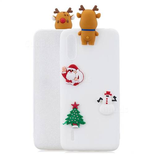 White Elk Christmas Xmax Soft 3D Silicone Case for Xiaomi Mi CC9 (Mi CC9mt Meitu Edition)