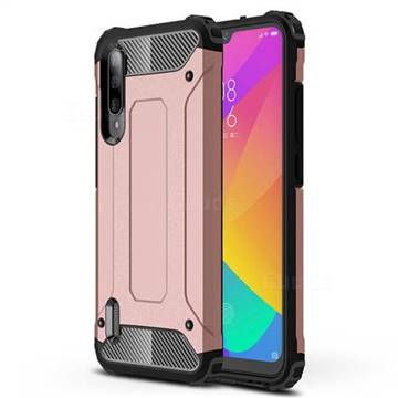King Kong Armor Premium Shockproof Dual Layer Rugged Hard Cover for Xiaomi Mi CC9e - Rose Gold