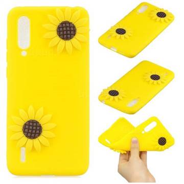 Yellow Sunflower Soft 3D Silicone Case for Xiaomi Mi CC9e