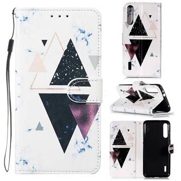 Triangle Marble Smooth Leather Phone Wallet Case for Xiaomi Mi CC9e