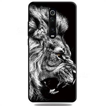 Lion 3D Embossed Relief Black TPU Cell Phone Back Cover for Xiaomi Redmi K20 / K20 Pro