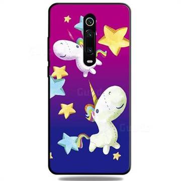 Pony 3D Embossed Relief Black TPU Cell Phone Back Cover for Xiaomi Redmi K20 / K20 Pro