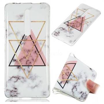 Inverted Triangle Powder Soft TPU Marble Pattern Phone Case for Xiaomi Redmi K20 / K20 Pro