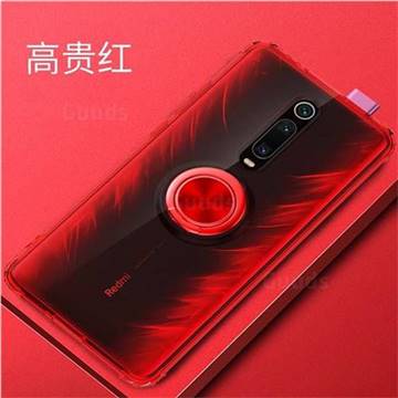 Anti-fall Invisible Press Bounce Ring Holder Phone Cover for Xiaomi Redmi K20 / K20 Pro - Noble Red