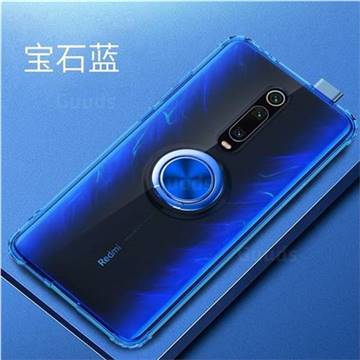 Anti-fall Invisible Press Bounce Ring Holder Phone Cover for Xiaomi Redmi K20 / K20 Pro - Sapphire Blue