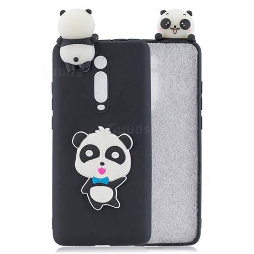 Blue Bow Panda Soft 3D Climbing Doll Soft Case for Xiaomi Redmi K20 / K20 Pro