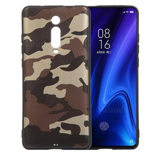 Camouflage Soft TPU Back Cover for Xiaomi Redmi K20 / K20 Pro - Gold Coffee