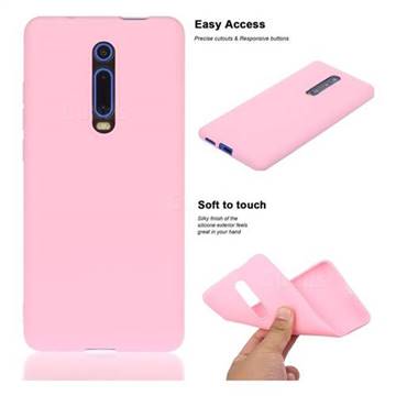 Soft Matte Silicone Phone Cover for Xiaomi Redmi K20 / K20 Pro - Rose Red