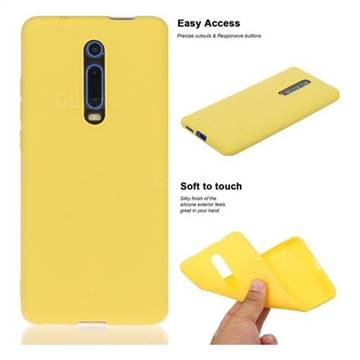 Soft Matte Silicone Phone Cover for Xiaomi Redmi K20 / K20 Pro - Yellow