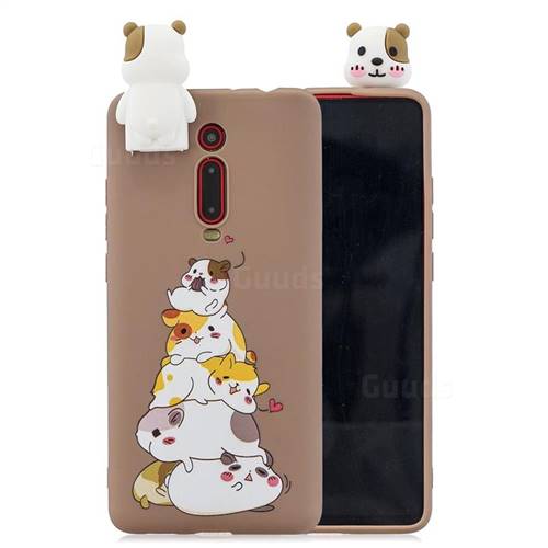 Hamster Family Soft 3D Climbing Doll Stand Soft Case for Xiaomi Redmi K20 / K20 Pro