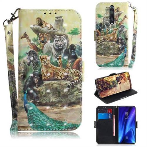 Beast Zoo 3D Painted Leather Wallet Phone Case for Xiaomi Redmi K20 / K20 Pro