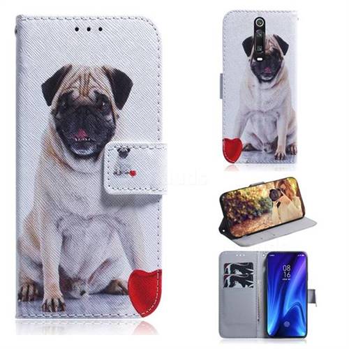 Pug Dog PU Leather Wallet Case for Xiaomi Redmi K20 / K20 Pro