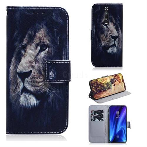 Lion Face PU Leather Wallet Case for Xiaomi Redmi K20 / K20 Pro