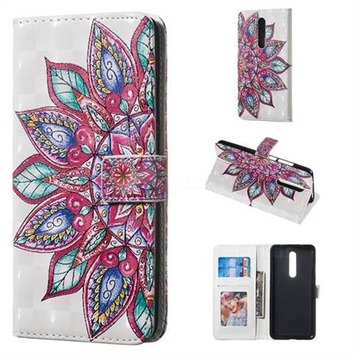 Mandara Flower 3D Painted Leather Phone Wallet Case for Xiaomi Redmi K20 / K20 Pro