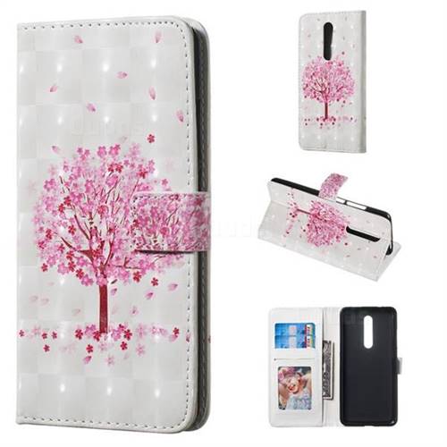 Sakura Flower Tree 3D Painted Leather Phone Wallet Case for Xiaomi Redmi K20 / K20 Pro