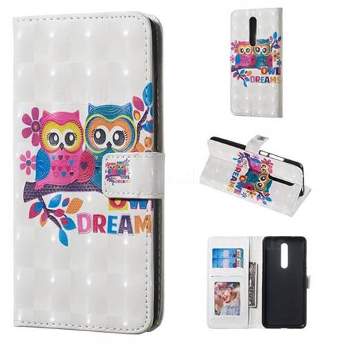 Couple Owl 3D Painted Leather Phone Wallet Case for Xiaomi Redmi K20 / K20 Pro