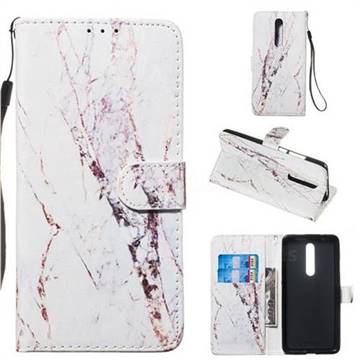 White Marble Smooth Leather Phone Wallet Case for Xiaomi Redmi K20 / K20 Pro