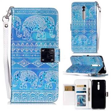 Tribal Elephant 3D Shiny Dazzle Smooth PU Leather Wallet Case for Xiaomi Redmi K20 / K20 Pro