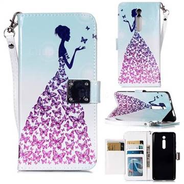 Butterfly Princess 3D Shiny Dazzle Smooth PU Leather Wallet Case for Xiaomi Redmi K20 / K20 Pro