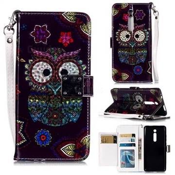 Tribal Owl 3D Shiny Dazzle Smooth PU Leather Wallet Case for Xiaomi Redmi K20 / K20 Pro