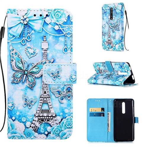 Tower Butterfly Matte Leather Wallet Phone Case for Xiaomi Redmi K20 / K20 Pro