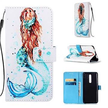 Mermaid Matte Leather Wallet Phone Case for Xiaomi Redmi K20 / K20 Pro