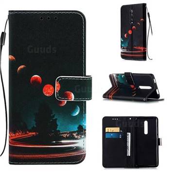 Wandering Earth Matte Leather Wallet Phone Case for Xiaomi Redmi K20 / K20 Pro