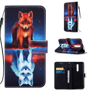 Water Fox Matte Leather Wallet Phone Case for Xiaomi Redmi K20 / K20 Pro