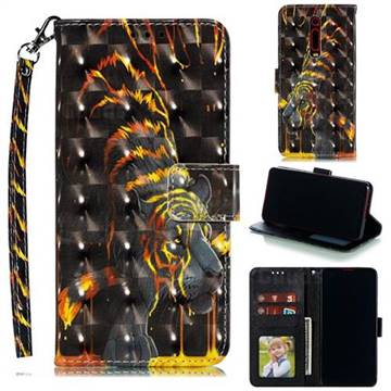 Tiger Totem 3D Painted Leather Phone Wallet Case for Xiaomi Redmi K20 / K20 Pro