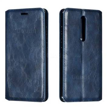 Retro Slim Magnetic Crazy Horse PU Leather Wallet Case for Xiaomi Redmi K20 / K20 Pro - Blue