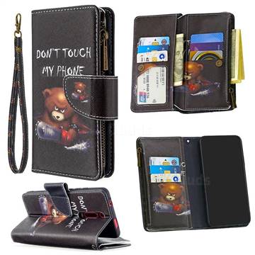 Chainsaw Bear Binfen Color BF03 Retro Zipper Leather Wallet Phone Case for Xiaomi Redmi K20 / K20 Pro
