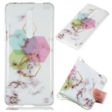 Hexagonal Soft TPU Marble Pattern Phone Case for Xiaomi Redmi K20 Pro