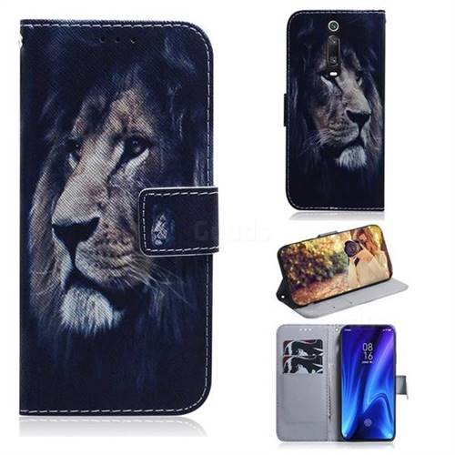 Lion Face PU Leather Wallet Case for Xiaomi Redmi K20 Pro
