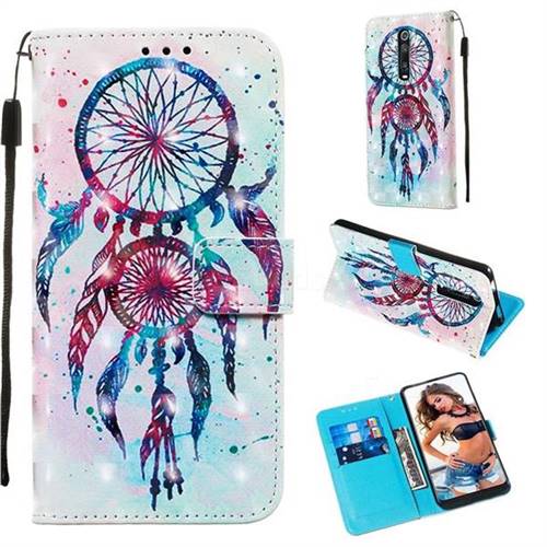 ColorDrops Wind Chimes 3D Painted Leather Wallet Case for Xiaomi Redmi K20 Pro