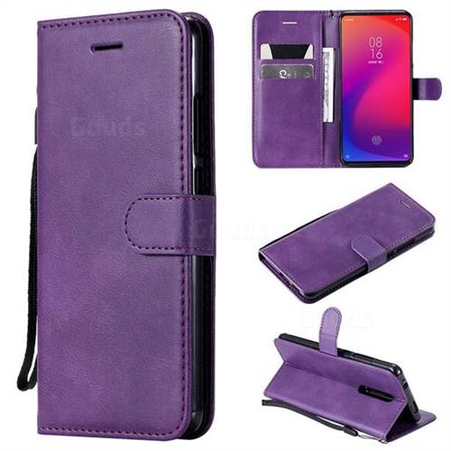 Retro Greek Classic Smooth PU Leather Wallet Phone Case for Xiaomi Redmi K20 Pro - Purple