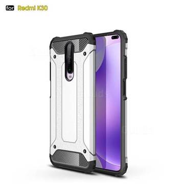 King Kong Armor Premium Shockproof Dual Layer Rugged Hard Cover for Xiaomi Redmi K30 - White