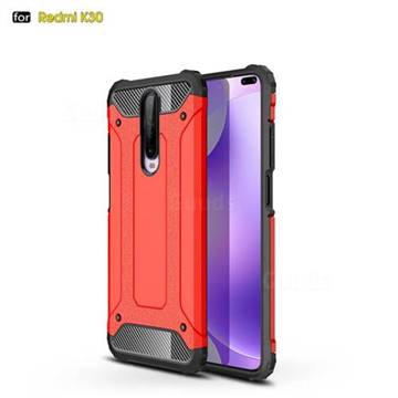 King Kong Armor Premium Shockproof Dual Layer Rugged Hard Cover for Xiaomi Redmi K30 - Big Red