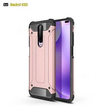 King Kong Armor Premium Shockproof Dual Layer Rugged Hard Cover for Xiaomi Redmi K30 - Rose Gold