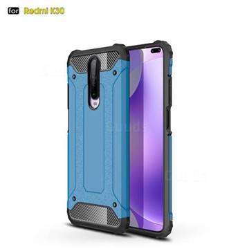 King Kong Armor Premium Shockproof Dual Layer Rugged Hard Cover for Xiaomi Redmi K30 - Sky Blue