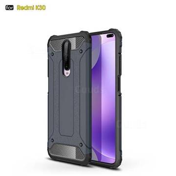 King Kong Armor Premium Shockproof Dual Layer Rugged Hard Cover for Xiaomi Redmi K30 - Navy