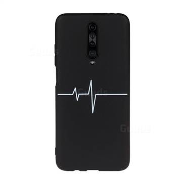 Electrocardiogram Chalk Drawing Matte Black TPU Phone Cover for Xiaomi Redmi K30