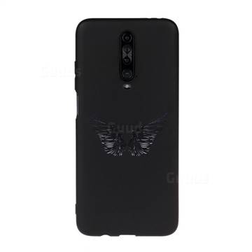 Wings Chalk Drawing Matte Black TPU Phone Cover for Xiaomi Redmi K30